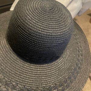Gently used black woven hat